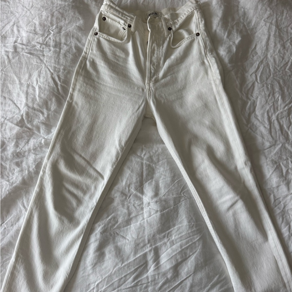 Agolde Women's High Rise Jeans - White